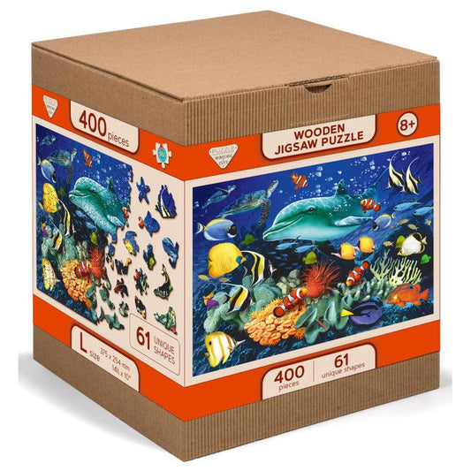 Underwater Adventures 400 Piece Wood Jigsaw Puzzle Wooden City