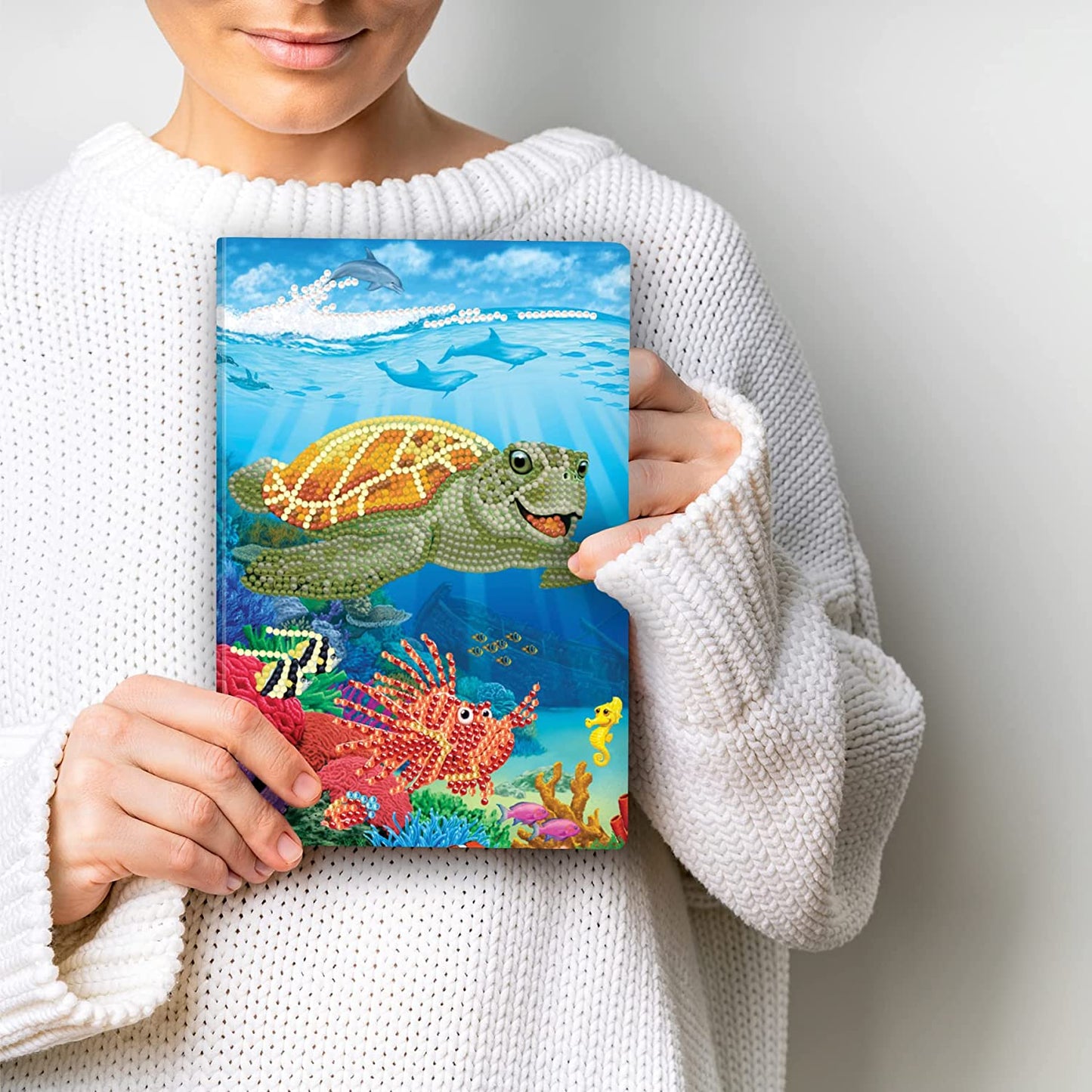 Underwater Turtle Crystal Art Notebook Kit Craft Buddy