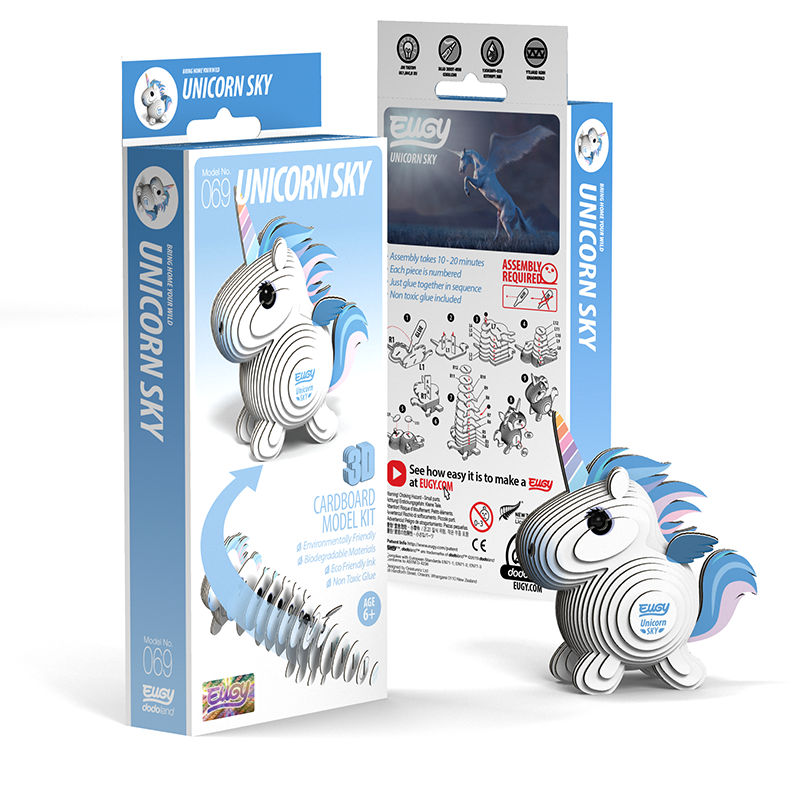 Unicorn Sky 3D Cardboard Model Kit Eugy