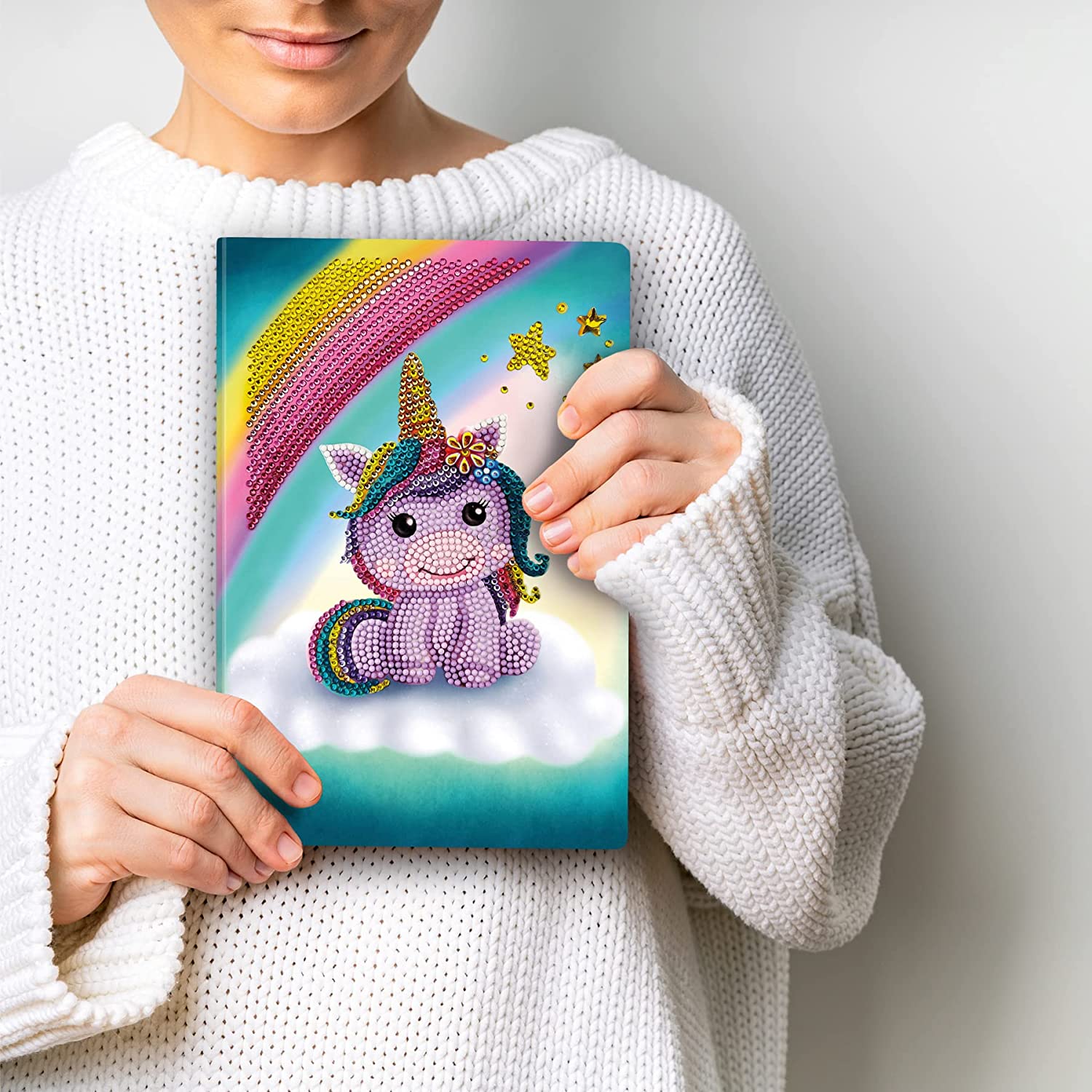 Unicorn Smile Crystal Art Notebook Kit Craft Buddy