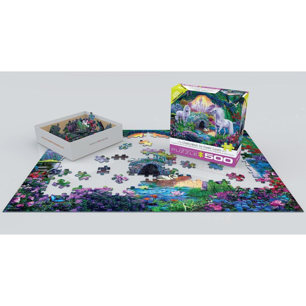 Unicorns in Fairyland 500 Piece Jigsaw Puzzle Eurographics