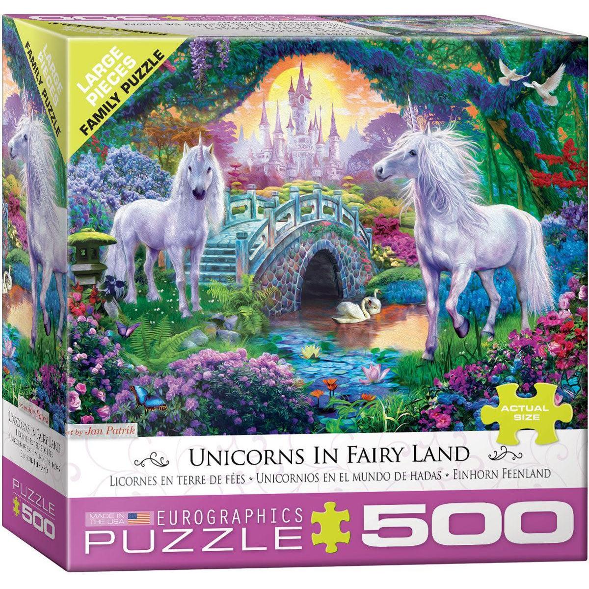 Unicorns in Fairyland 500 Piece Jigsaw Puzzle Eurographics