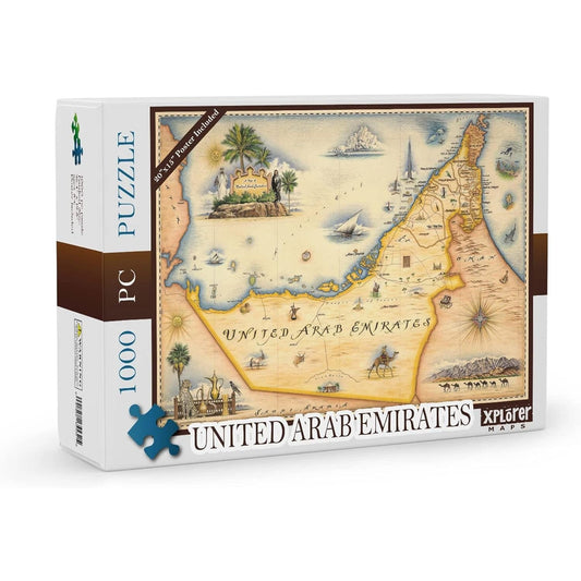 United Arab Emirates 1000 Piece Jigsaw Puzzle Xplorer Maps