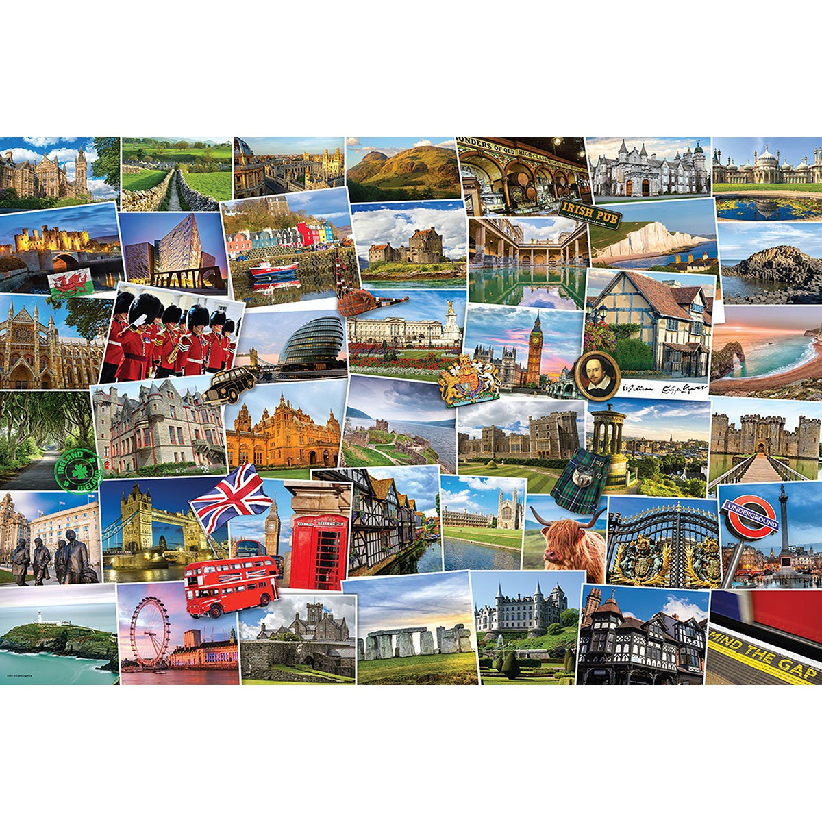 United Kingdom Globetrotter 1000 Piece Jigsaw Puzzle Eurographics