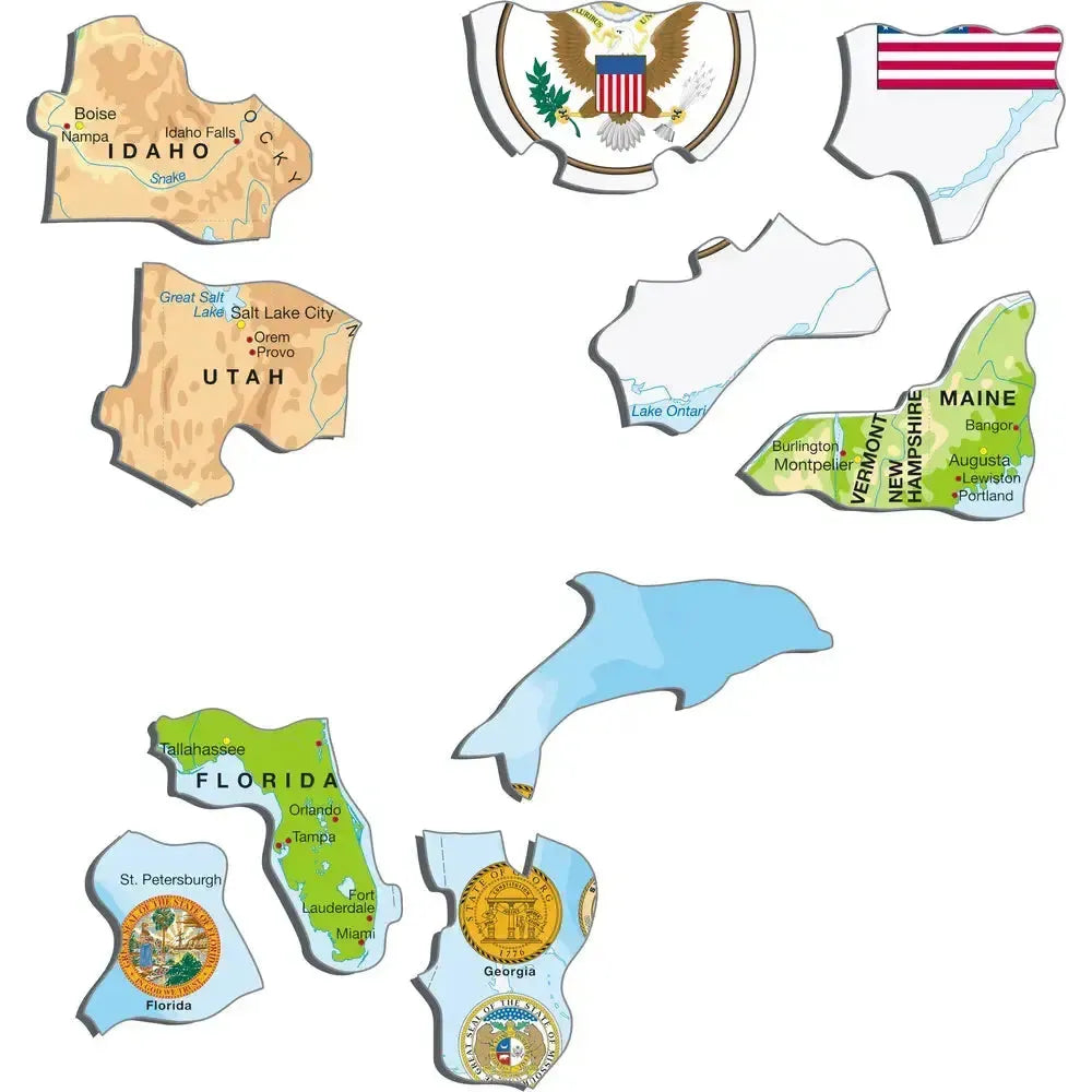 United States of America Map 90 Piece Tray Jigsaw Puzzle Larsen