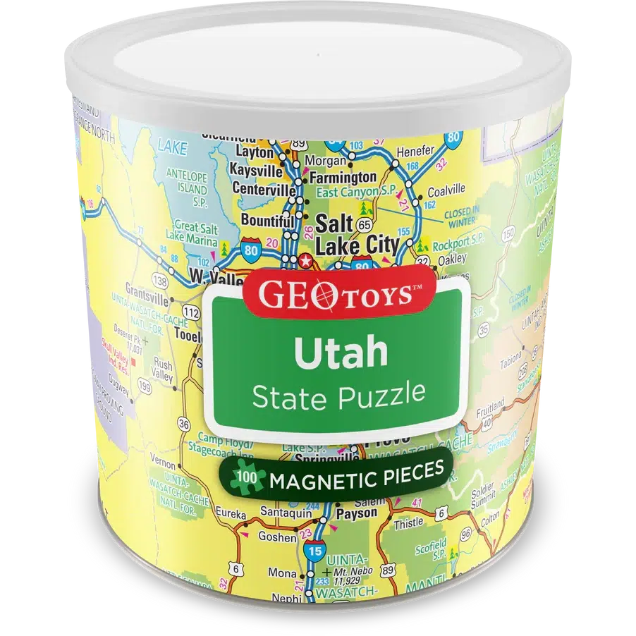 Utah State 100 Piece Magnetic Jigsaw Puzzle Geotoys