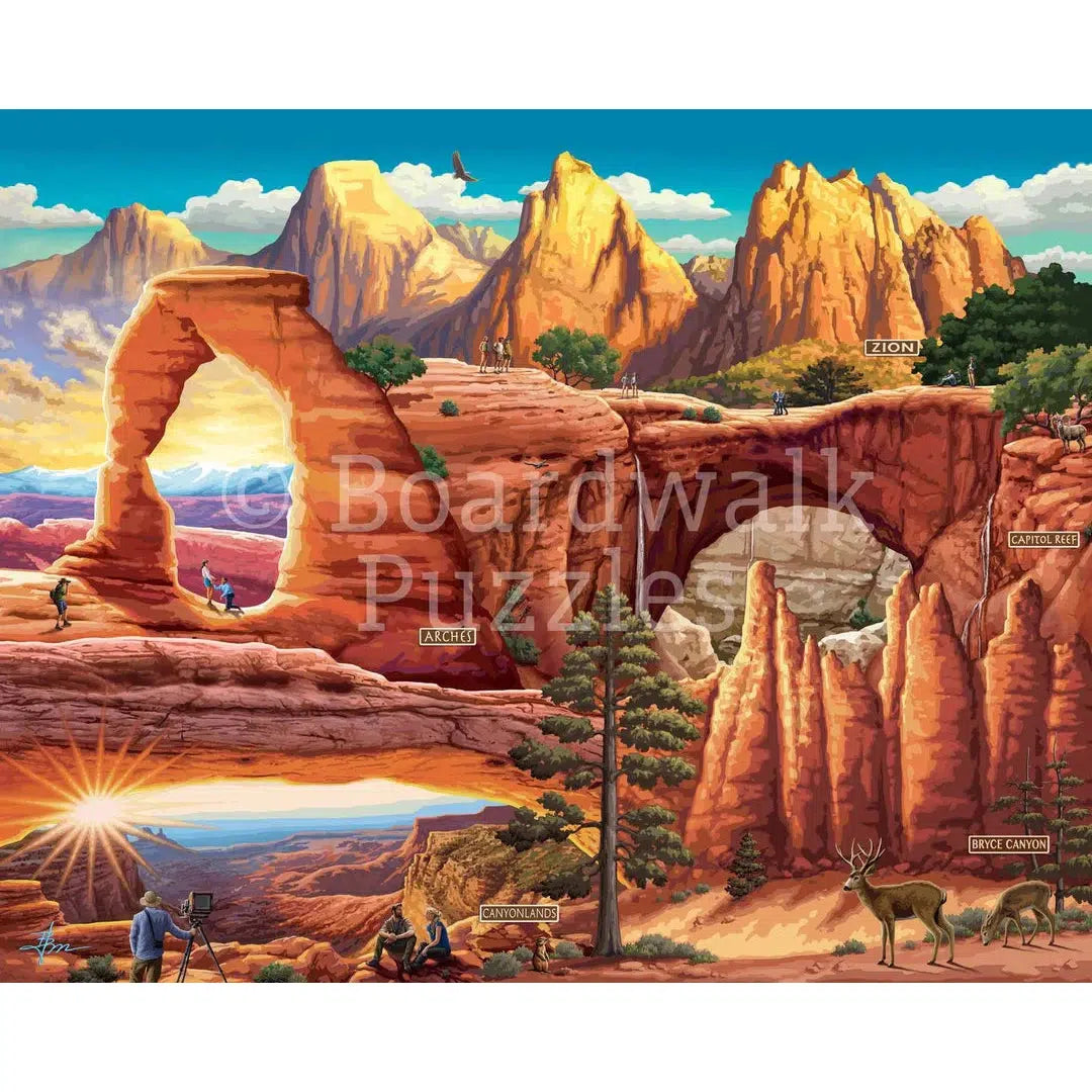 Utah's 5 National Parks 1000 Piece Jigsaw Puzzle Boardwalk