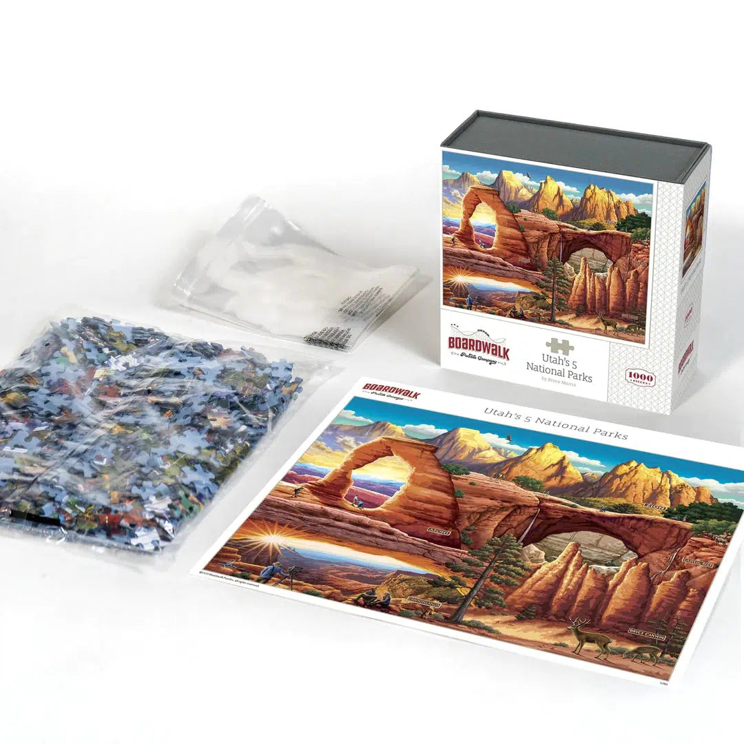 Utah's 5 National Parks 1000 Piece Jigsaw Puzzle Boardwalk