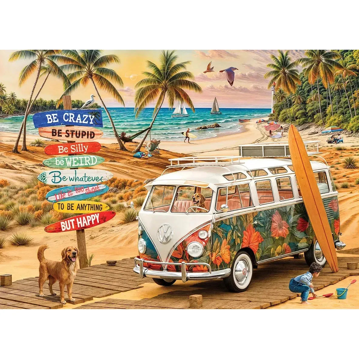 VW Be Happy 1000 Piece Jigsaw Puzzle Eurographics