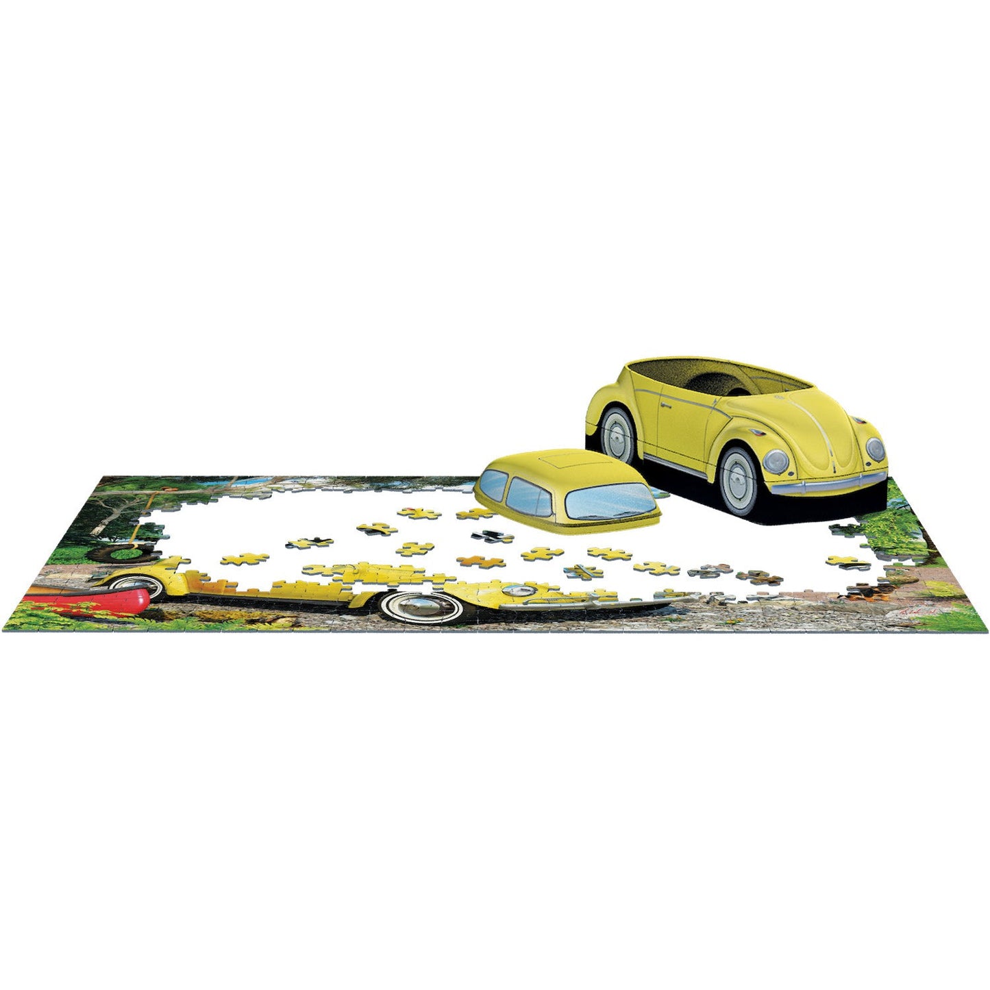 VW Beetle Camping 550 Piece Jigsaw Puzzle in Tin Eurographics