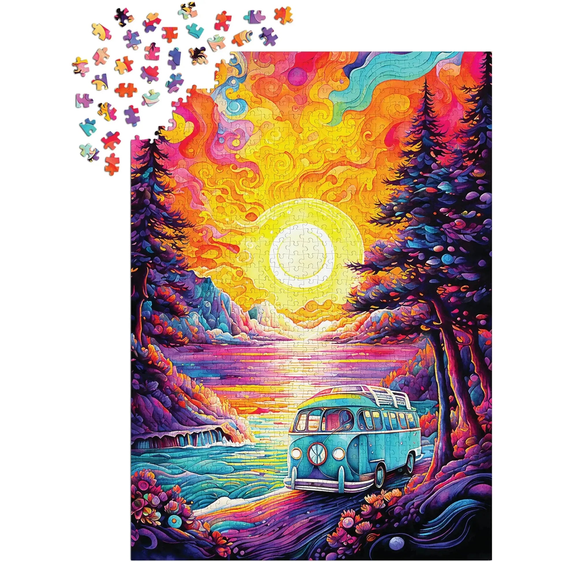 Van Life at the Beach 1000 Piece Jigsaw Puzzle Enjoy