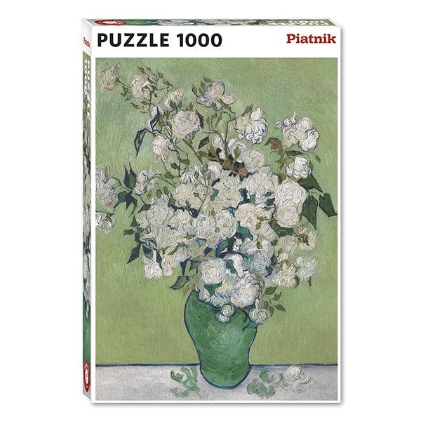 Vase with White Roses 1000 Piece Jigsaw Puzzle Piatnik