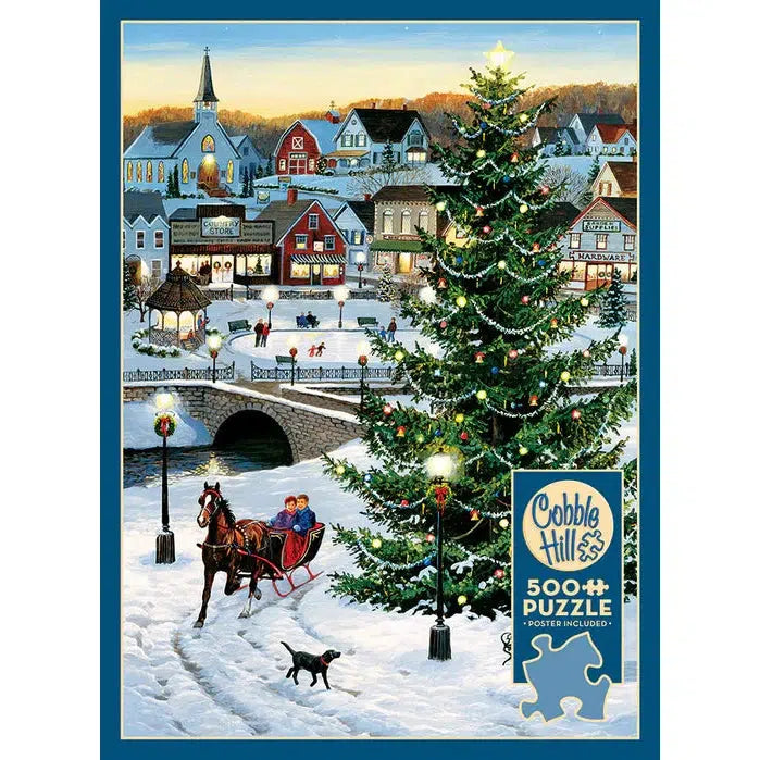 Village Tree 500 Piece Jigsaw Puzzle Cobble Hill