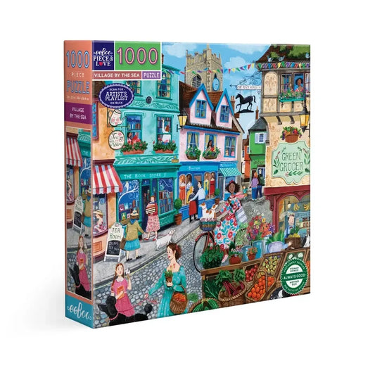 Village by the Sea 1000 Piece Jigsaw Puzzle eeBoo