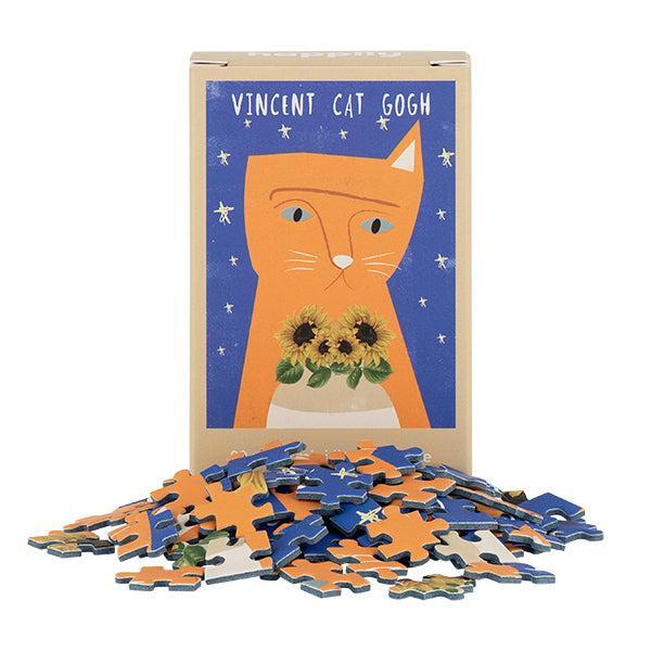 Vincent Cat Gogh 99 Piece Mini Jigsaw Puzzle Happily