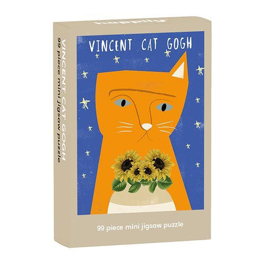 Vincent Cat Gogh 99 Piece Mini Jigsaw Puzzle Happily