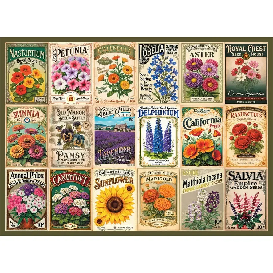 Vintage Blooms 1000 Piece Jigsaw Puzzle Final Piece