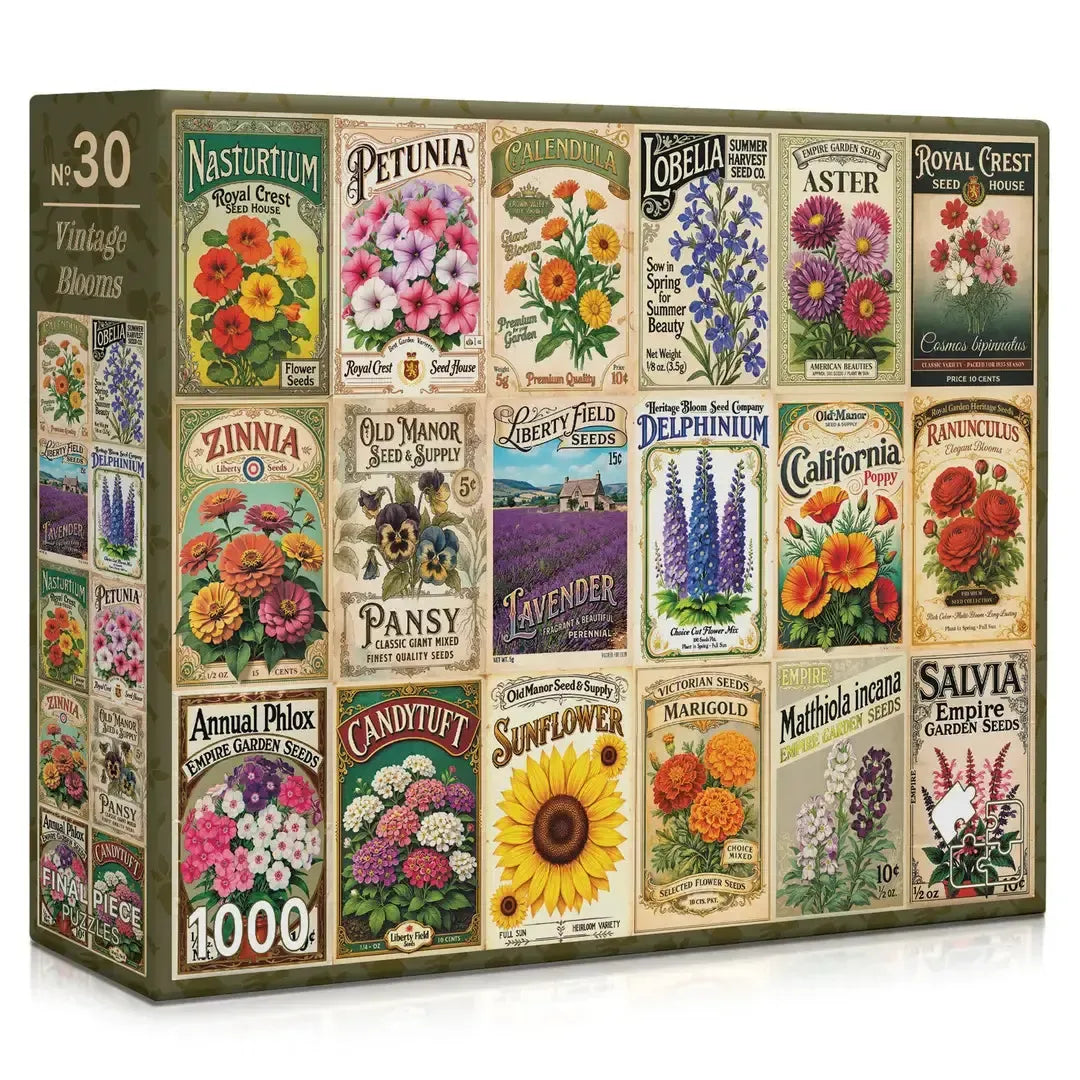 Vintage Blooms 1000 Piece Jigsaw Puzzle Final Piece