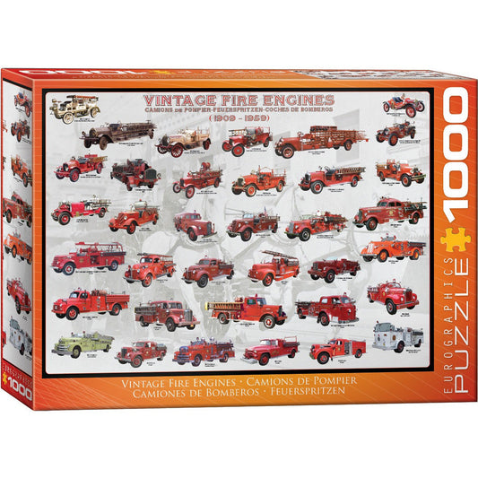 Vintage Fire Engines 1000 Piece Jigsaw Puzzle Eurographics