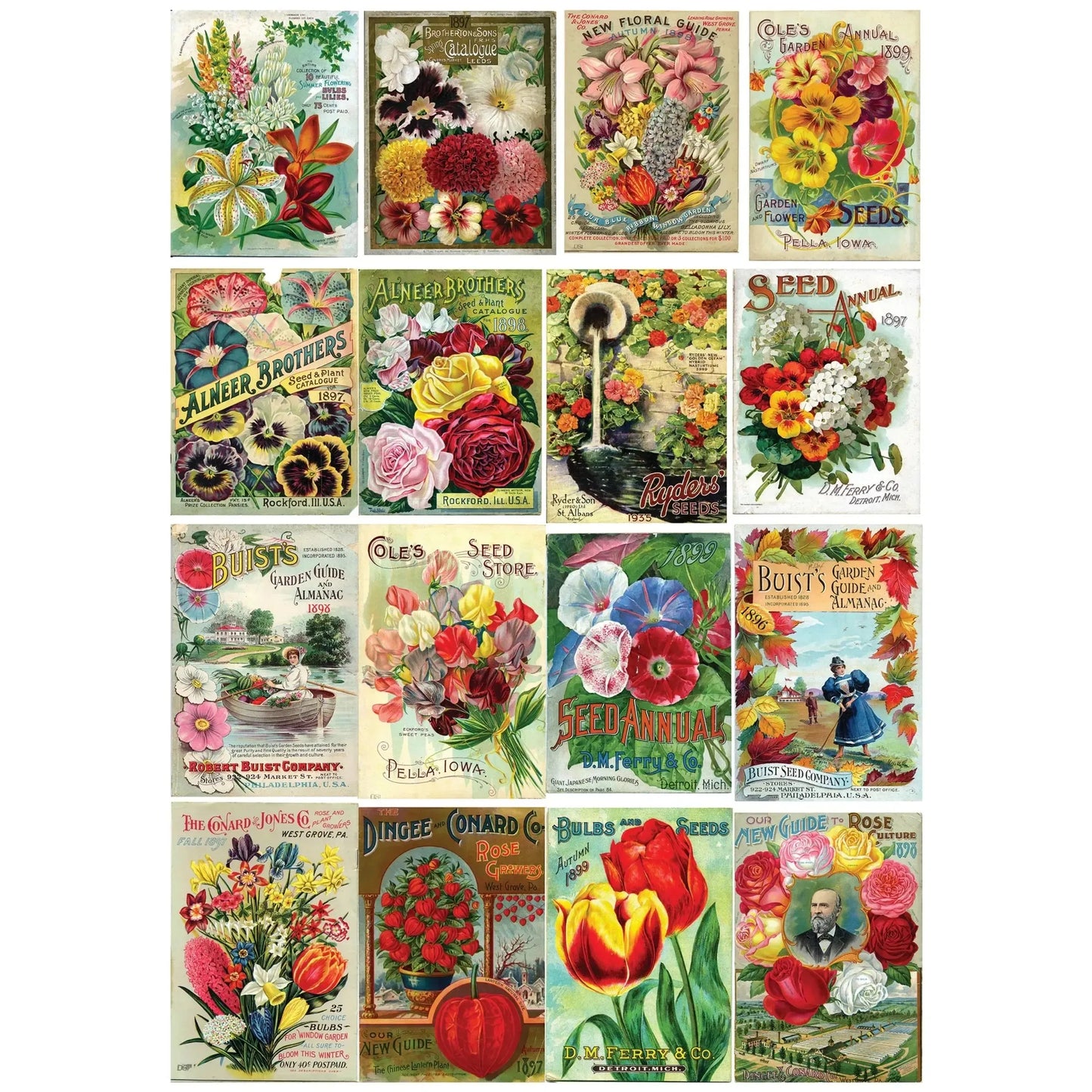 Vintage Flower Seed Packets 1000 Piece Jigsaw Puzzle Enjoy