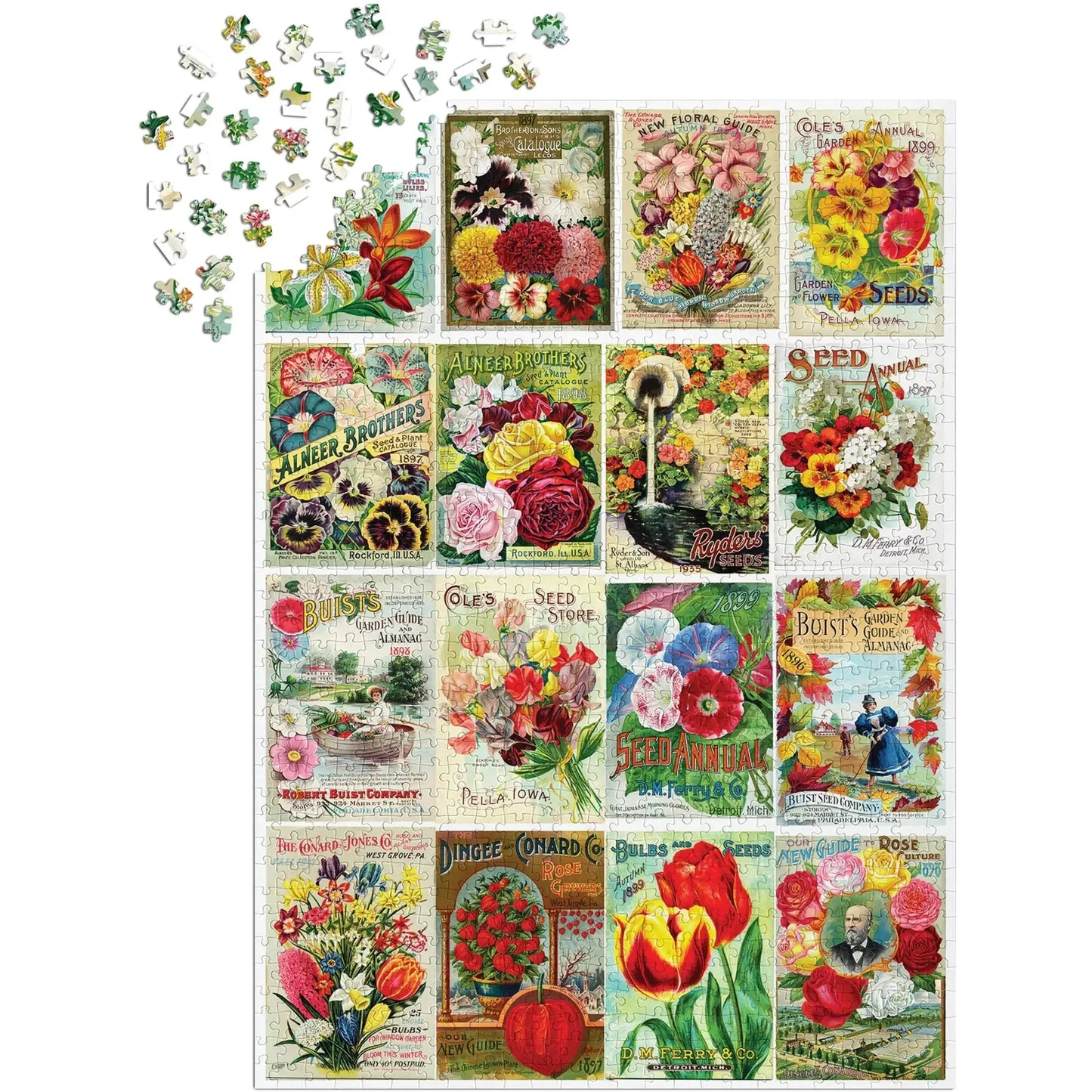 Vintage Flower Seed Packets 1000 Piece Jigsaw Puzzle Enjoy