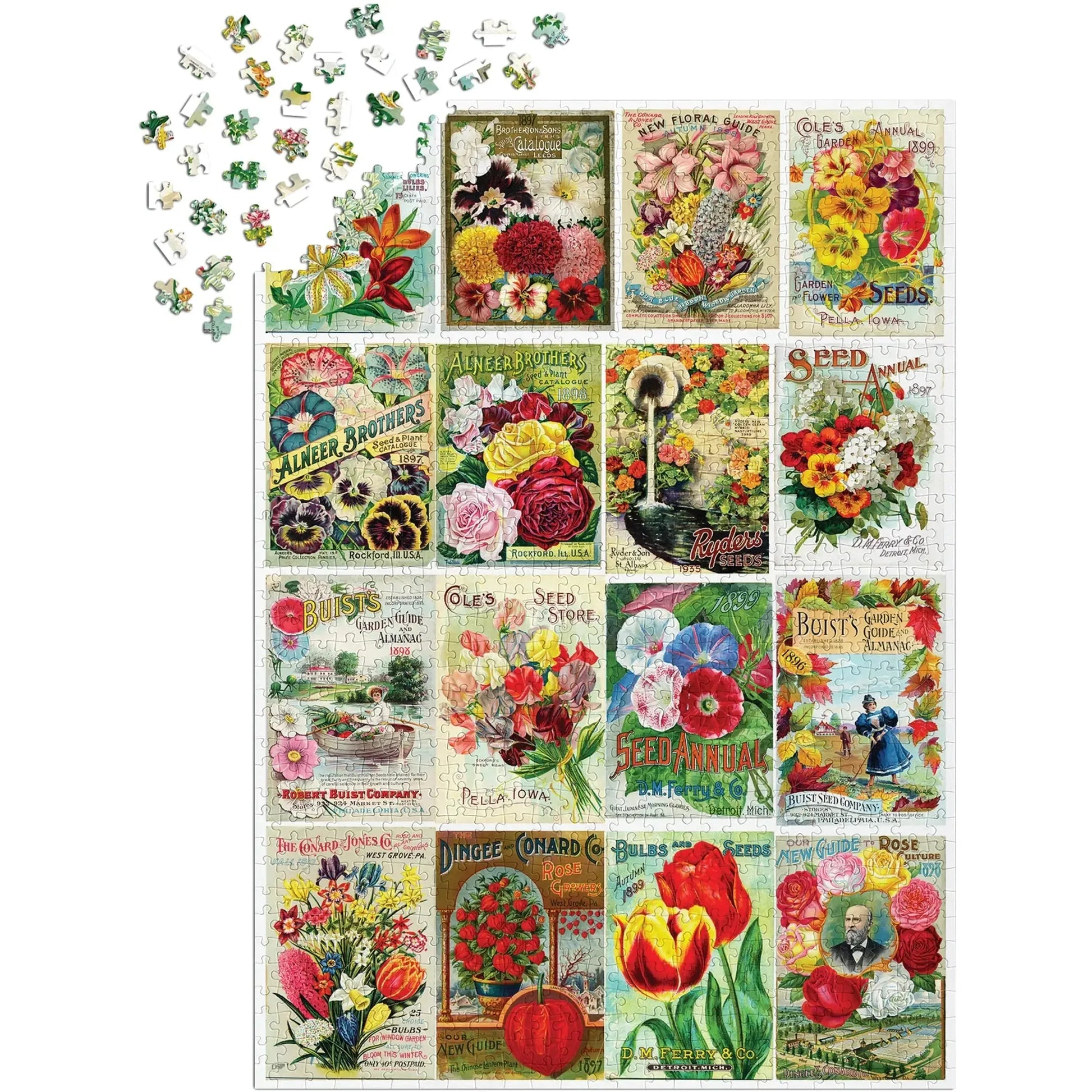 Vintage Flower Seed Packets 1000 Piece Jigsaw Puzzle Enjoy