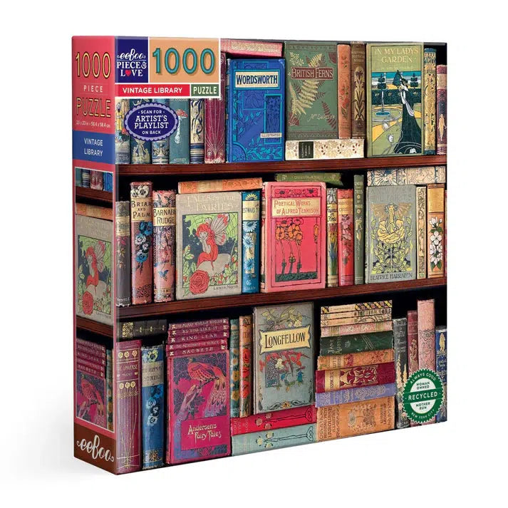 Vintage Library 1000 Piece Jigsaw Puzzle eeBoo