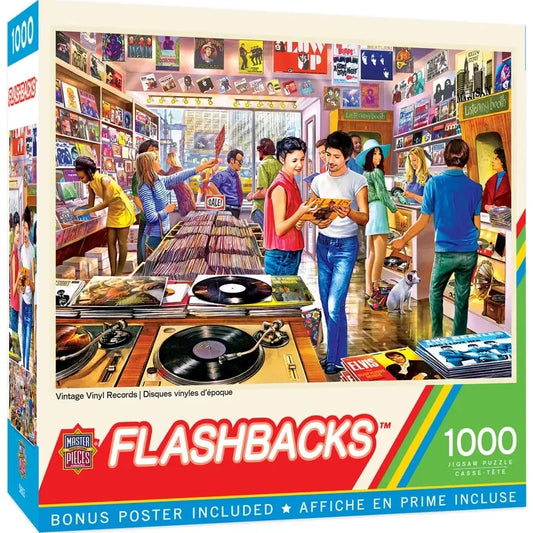 Vintage Vinyl Records Flashbacks 1000 Piece Jigsaw Puzzle MasterPieces