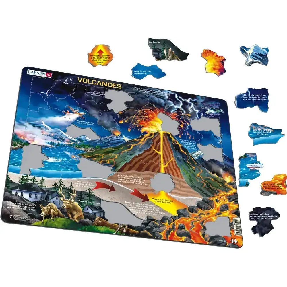 Larsen NB2 Vulkane, Niederländisch Ausgabe, Rahmenpuzzle mit 70 Teilen Larsen NB2 Vulkane, Niederländisch Ausgabe, Rahmenpuzzle mit 70 Teilen