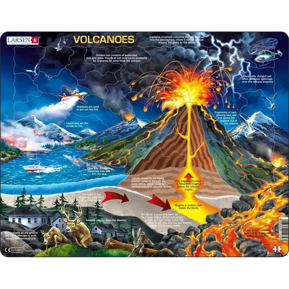 Volcanoes 70 Piece Tray Jigsaw Puzzle Larsen