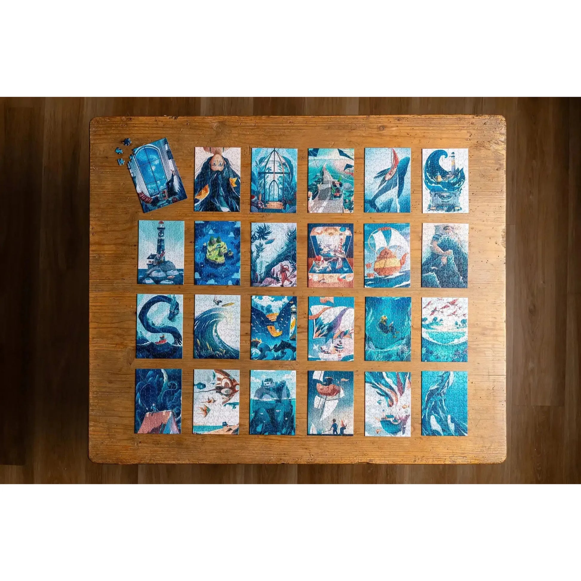 Voyage & Wonders Set of 24 99 Piece Mini Jigsaw Puzzles Trevell