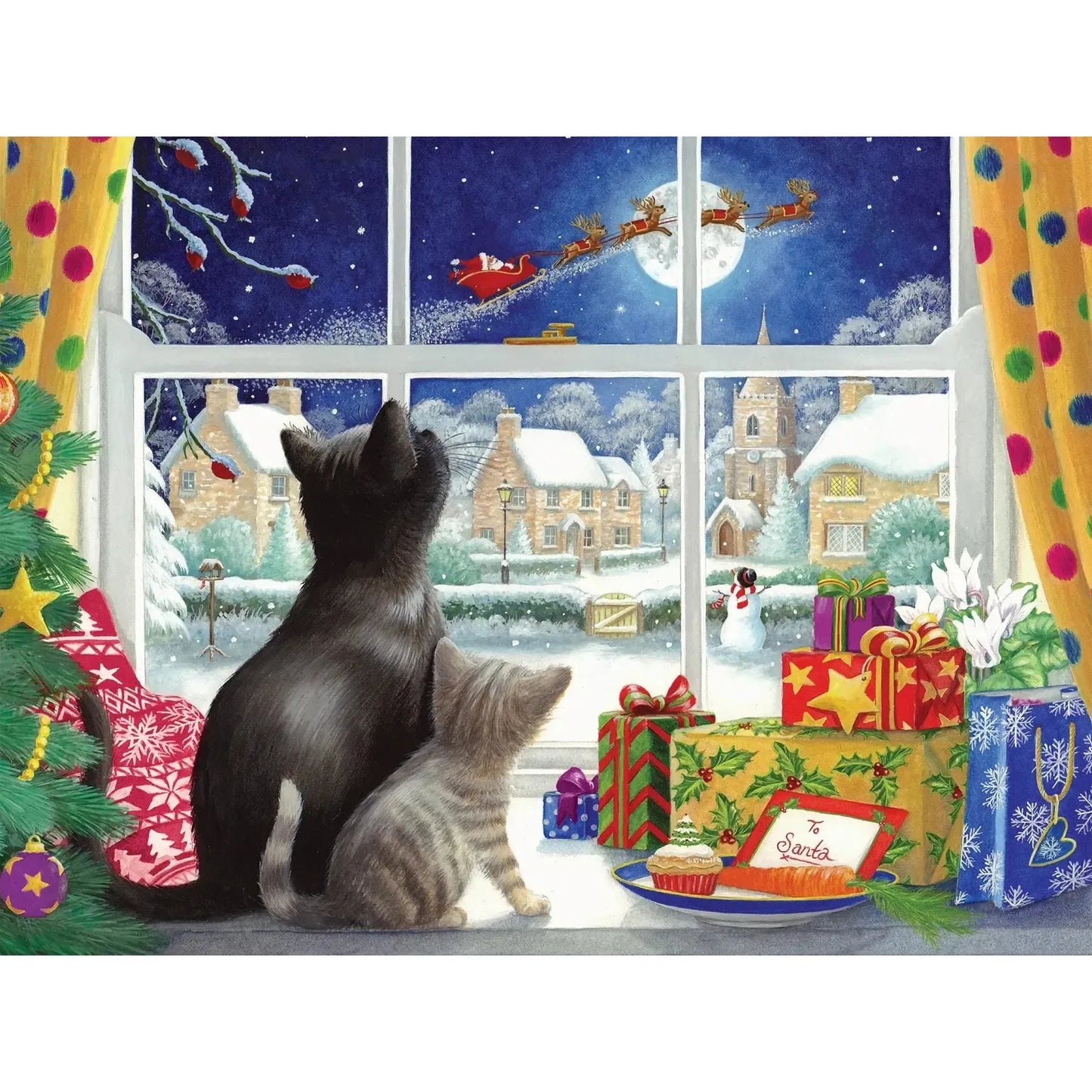 Waiting for Saint Nick 275 Large Piece Jigsaw Puzzle Cobble Hill