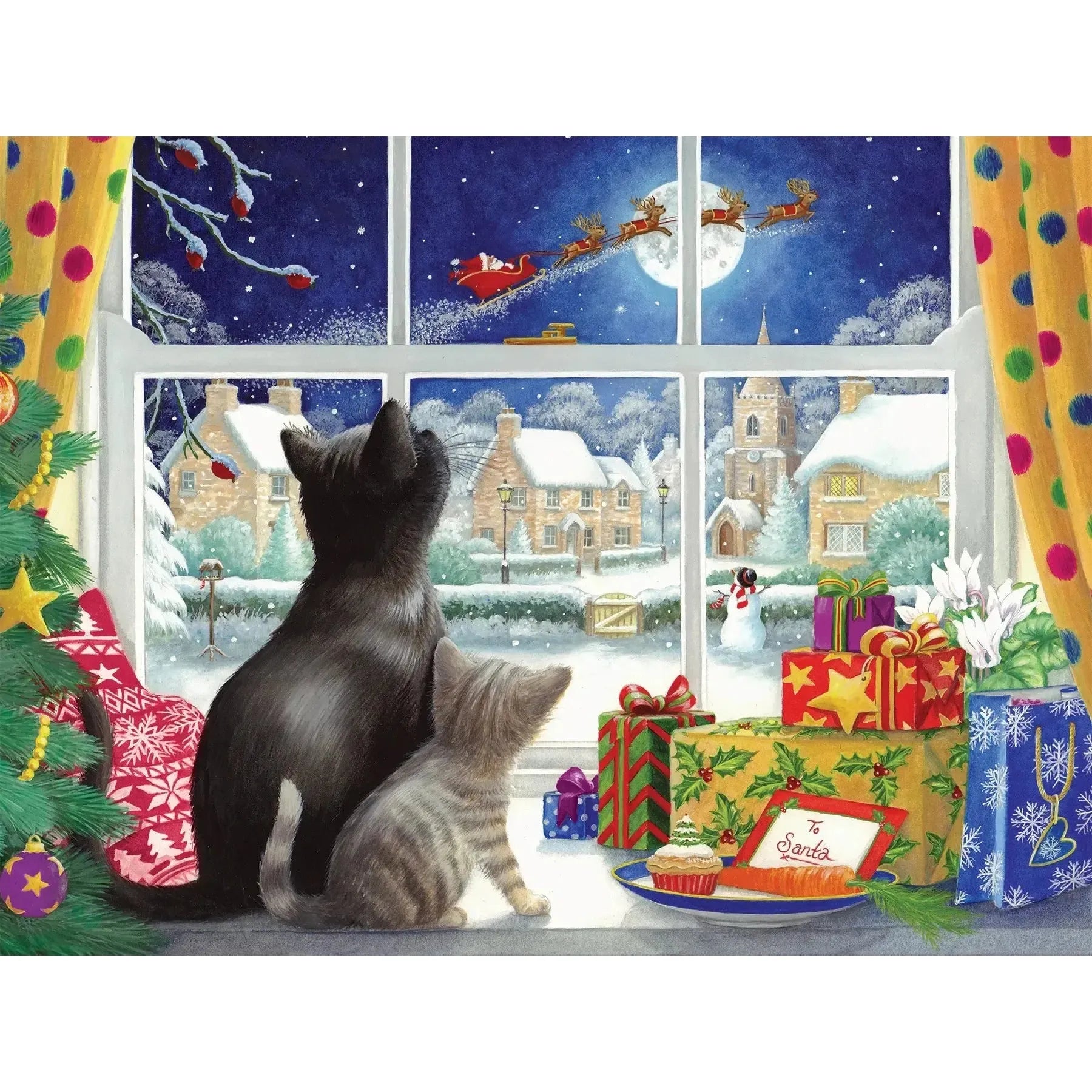 Waiting for Saint Nick 275 Large Piece Jigsaw Puzzle Cobble Hill