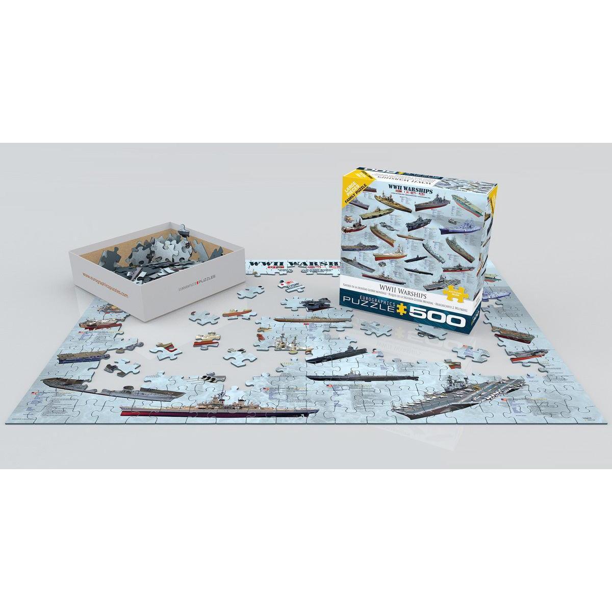 War World 2 Warships 500 Piece Jigsaw Puzzle Eurographics