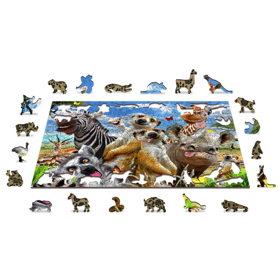 Welcome to Africa 300 Piece Wood Jigsaw Puzzle Wooden City