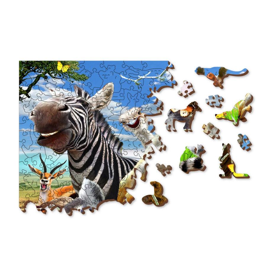 Welcome to Africa 300 Piece Wood Jigsaw Puzzle Wooden City