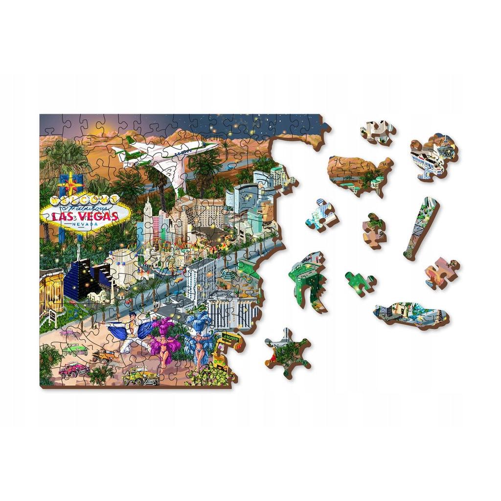 Welcome to Las Vegas 200 Piece Wood Jigsaw Puzzle Wooden City