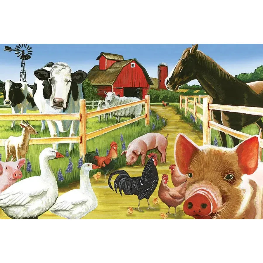 Welcome to the Farm 35 Piece Floor Jigsaw Puzzle Cobble Hill
