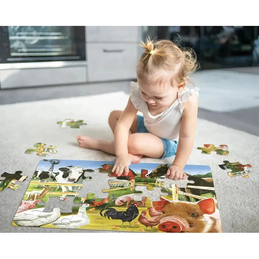 Welcome to the Farm 35 Piece Floor Jigsaw Puzzle Cobble Hill