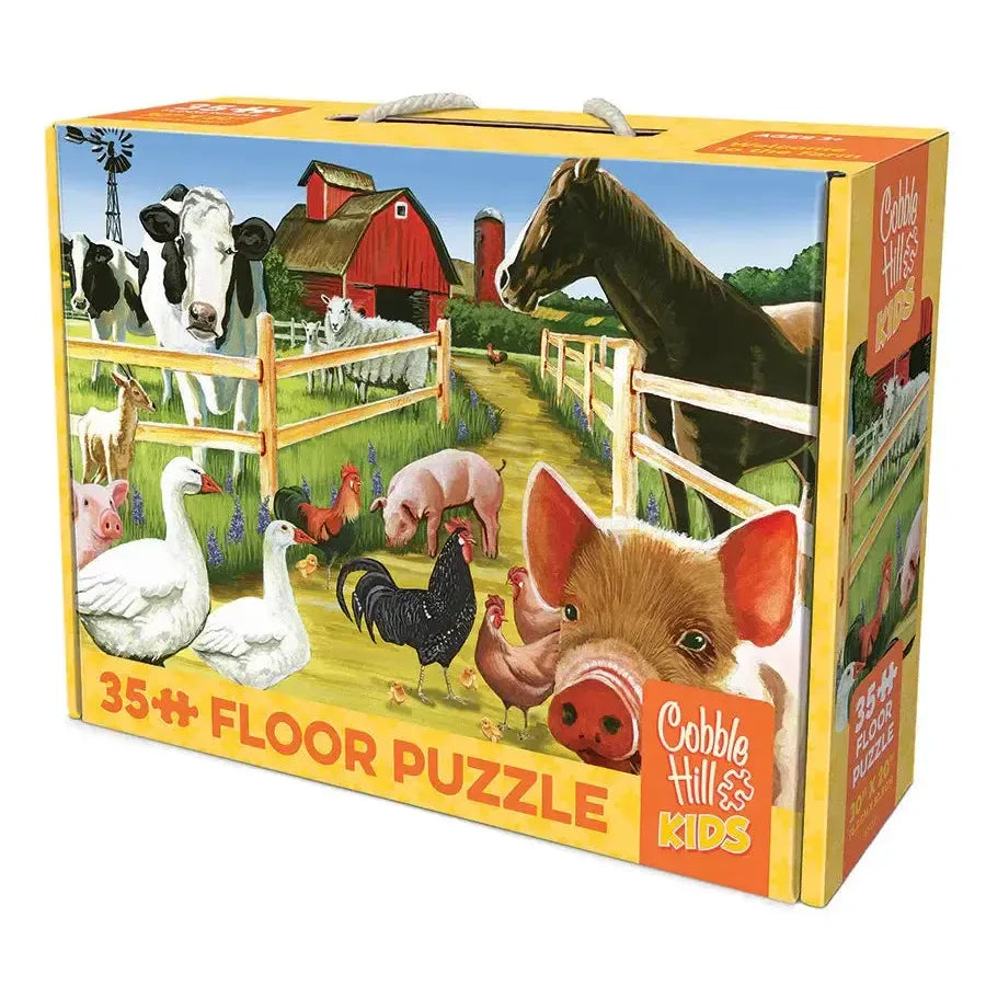 Welcome to the Farm 35 Piece Floor Jigsaw Puzzle Cobble Hill