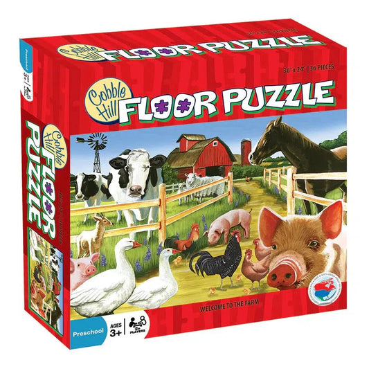 Welcome to the Farm 36 Piece Floor Jigsaw Puzzle Cobble Hill