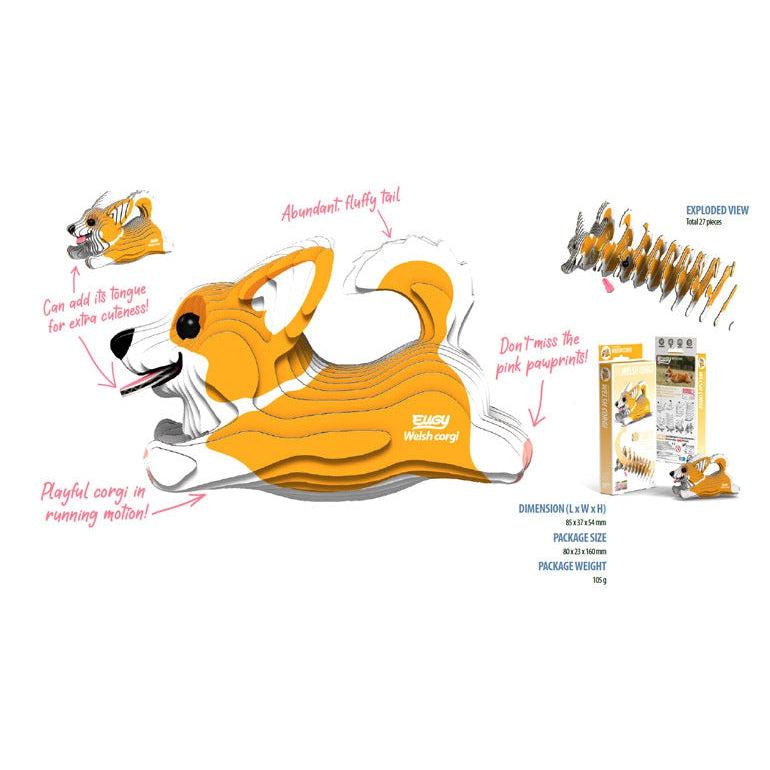 Welsh Corgi 3D Cardboard Model Kit Eugy