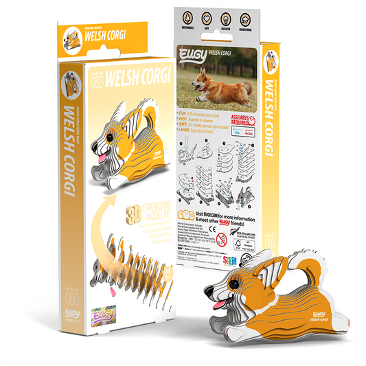 Welsh Corgi 3D Cardboard Model Kit Eugy