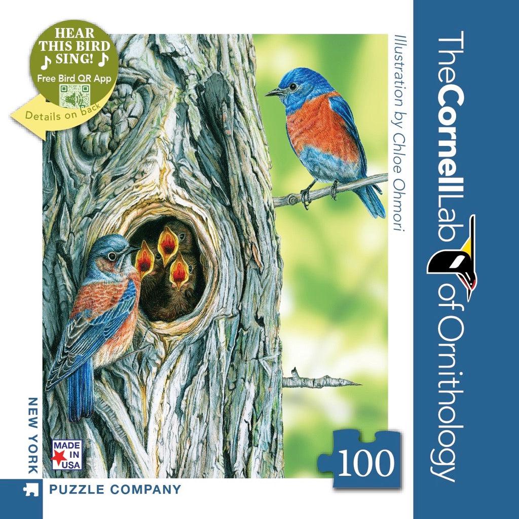 Western Bluebird 100 Piece Mini Jigsaw Puzzle NYPC