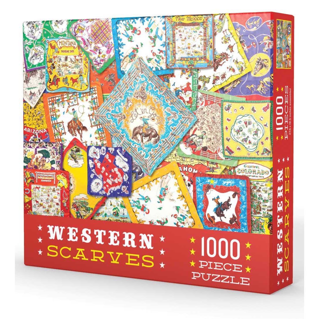 Western Scarves 1000 Piece Jigsaw Puzzle Gibbs Smith