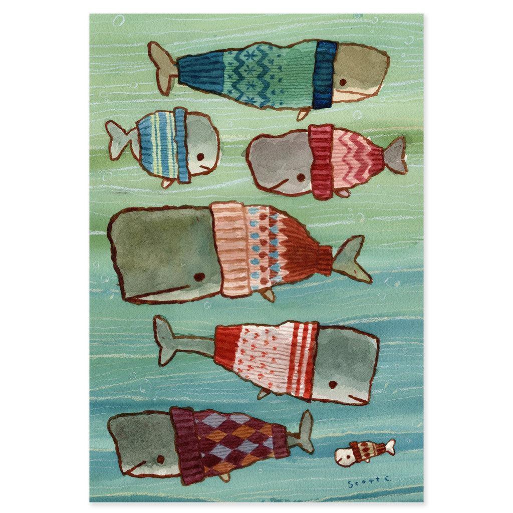 Whale Sweaters 500 Piece Jigsaw Puzzle Scott C