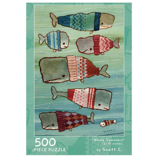 Whale Sweaters 500 Piece Jigsaw Puzzle Scott C