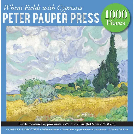 Wheat Fields Cypresses 1000 Piece Jigsaw Puzzle Peter Pauper