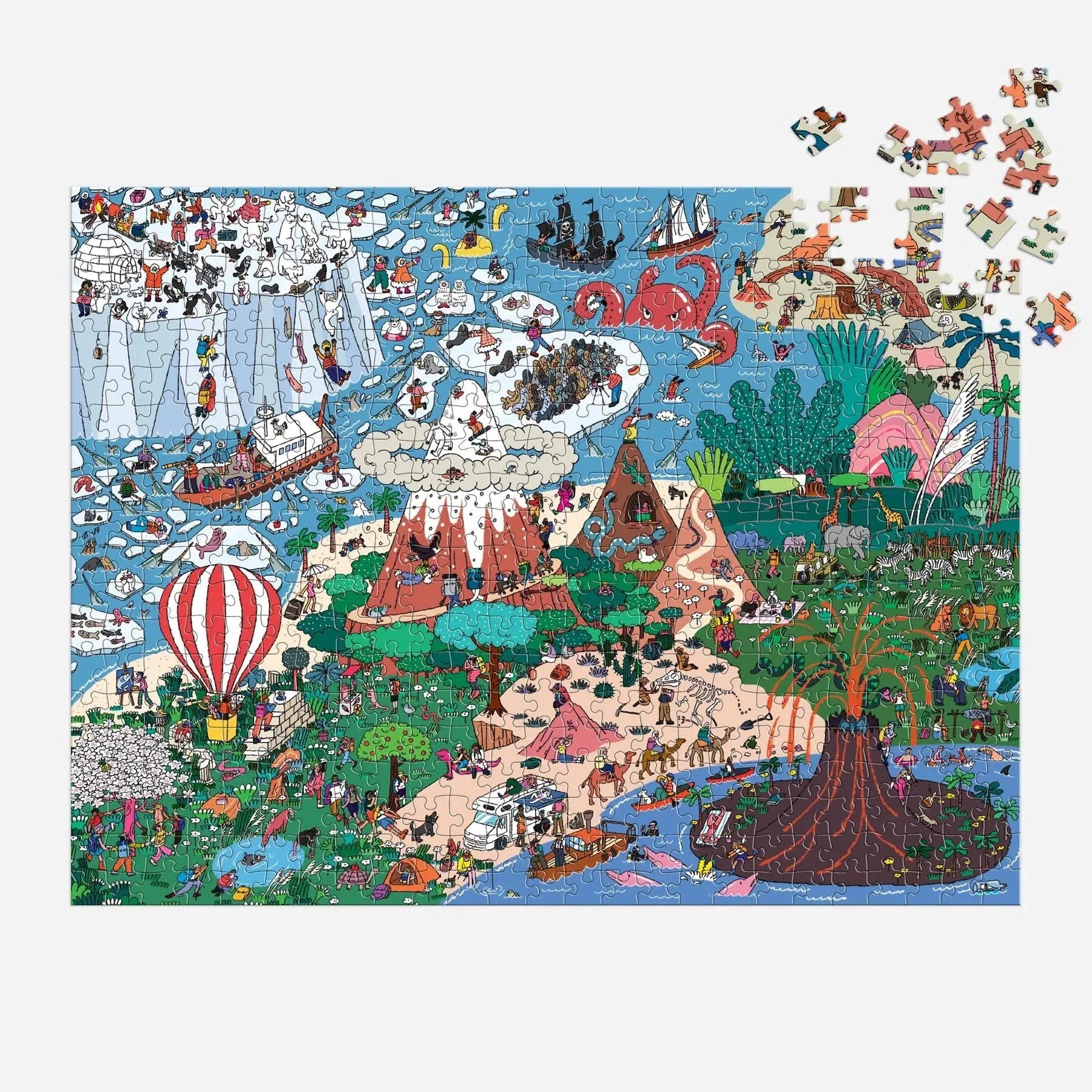 Where's _? Curious & Far Out Places 500 Piece Jigsaw Puzzle Galison