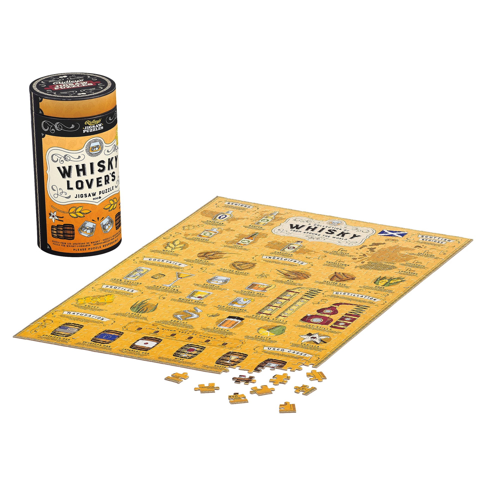 Whisky Lover's 500 Piece Jigsaw Puzzle Ridley